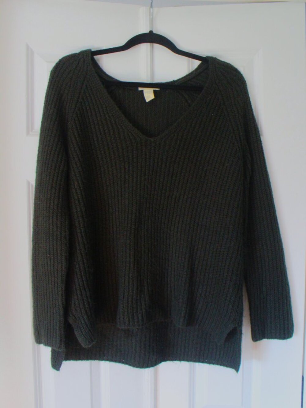 H&M Basics Knit Sweater Forest Green